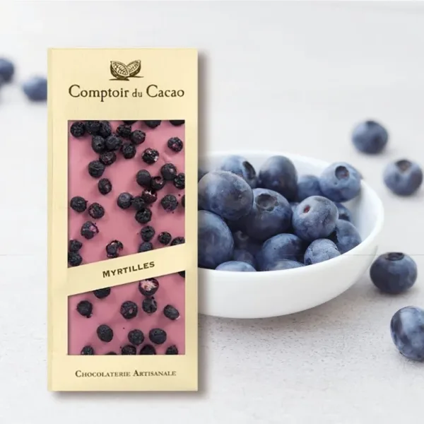 Comptoir du Cacao紅寶石巧克力磚--藍莓寶石