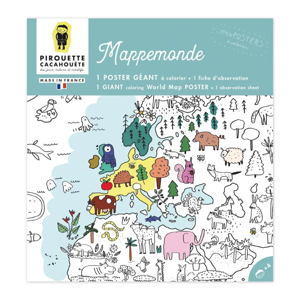 Poster coloriage mappemonde 圖克圖克|歐洲在地職人選品