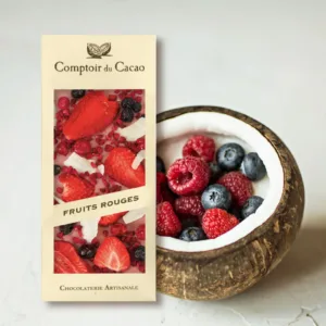 Comptoir du Cacao美食家系列紅寶石巧克力磚 --紅莓果與椰子