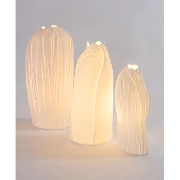 法國.白蔓瓷藝 Atelier du Blanc - 桌燈系列 CASTANEA 花林(24.5cm)：圖片 4