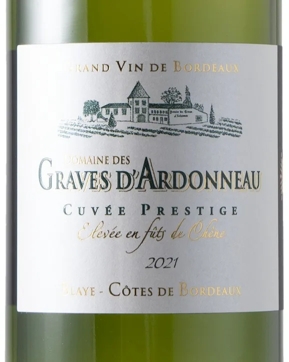 2023 波爾多窖藏白酒 Domaine des Graves d'Ardonneau, Blaye-Côtes de Bordeaux Cuvée Prestige Blanc 1 圖克圖克|歐洲職人選物 Blaye Cotes de Bordeaux Cuvee Prestige Blanc s 圖克圖克|歐洲職人選物