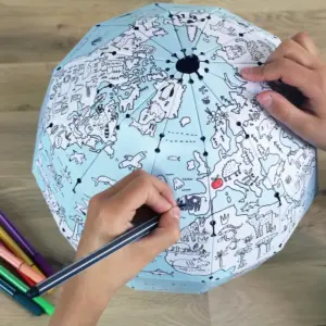 法國.旋轉花生.紙童趣 - 立體彩繪地球 7+,美學教育。