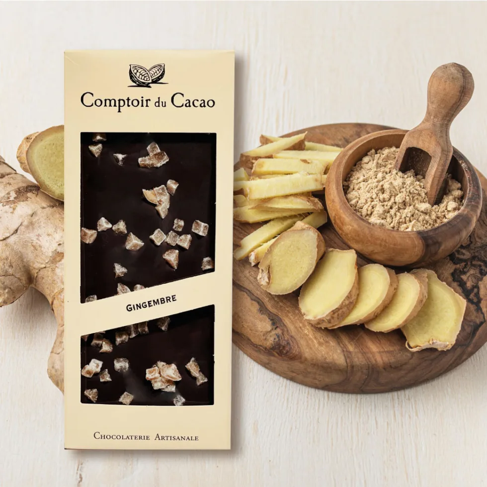 Comptoir du Cacao 72%黑巧克力磚系列--生薑 1 02 ginger