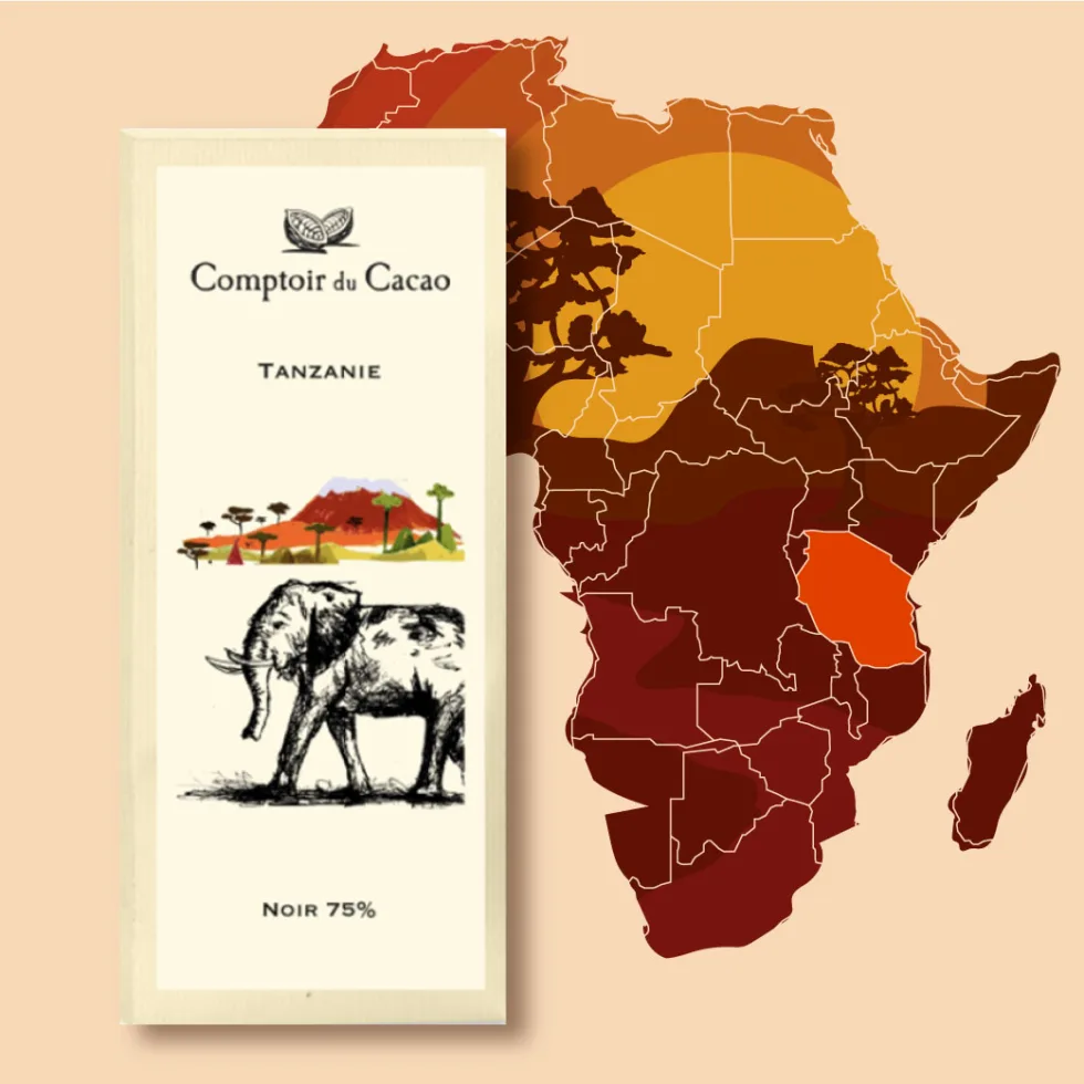 Comptoir du Cacao單一產地系列—坦尚尼亞75%黑巧克力磚 1 04 tanzanie