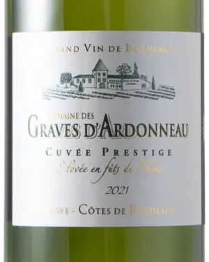 2023 波爾多窖藏白酒 Domaine des Graves d'Ardonneau, Blaye-Côtes de Bordeaux Cuvée Prestige Blanc，無酒不歡。