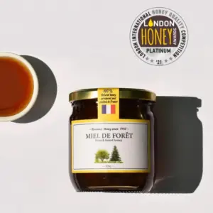 法國阿爾薩斯 Romain's Honey 羅曼森林蜂蜜 Miel de Forêt 500g 玻璃罐，琥珀色生蜂蜜，2021 倫敦國際蜂蜜大賽白金獎